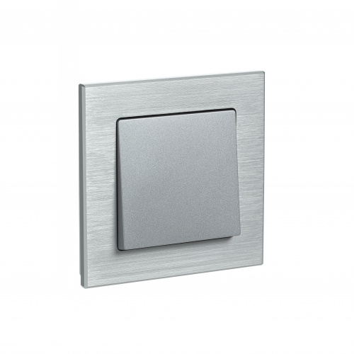 Systeme (Schneider) Electric ATLASDESIGN NATURE 1-постовая РАМКА, МЕТАЛЛ СЕРЕБРО (ATN312101)