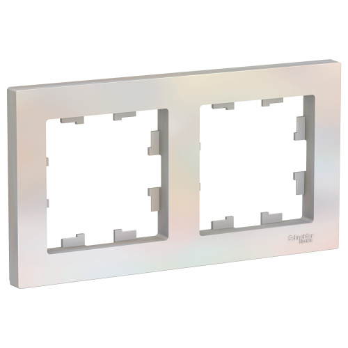 Systeme (Schneider) Electric ATLASDESIGN 2-постовая РАМКА, универсальная, ЖЕМЧУГ ATN000402