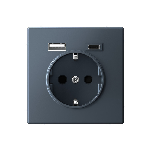 Systeme Electric ARTGALLERY РОЗЕТКА 16А с 2 USB A+C, 5В/2,4А/3,0А, 2х5В/1,5А, механизм, ГРИФЕЛЬ