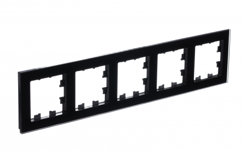 Systeme (Schneider) Electric ATLASDESIGN NATURE 5-постовая РАМКА, ОРГАНИЧЕСКОЕ СТЕКЛО ЧЕРНЫЙ ATN321005