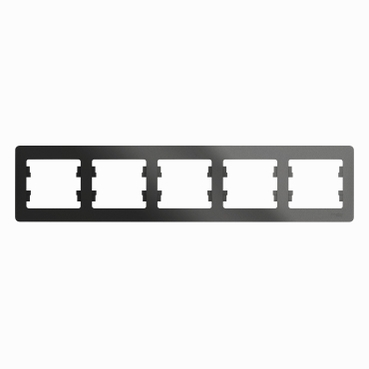 Systeme (Schneider) Electric GLOSSA 5-постовая РАМКА, горизонтальная, АНТРАЦИТ