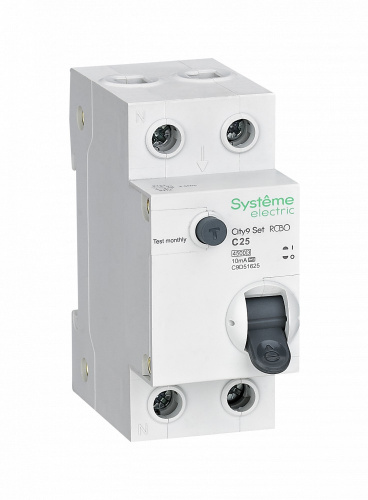 Systeme Electric (ранее Schneider Electric) City9 Set Авт. выкл. диф. тока (АВДТ) 1P+N С 25А 4.5kA 10мА Тип-A 230В