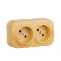 Quteo Розетка 2-ая б/з дерево Legrand