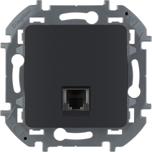 LEGRAND INSPIRIA телефонная розетка RJ11 антрацит (673823)