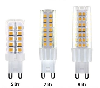 Лампа светодиодная G9-9 Вт-230 В-6500 К, SMD, 21,5x70,5 мм TDM