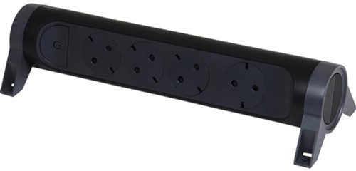 Legrand Колодка с поворотным основанием серии "Комфорт" 4 x 2К+З, цвет: черный