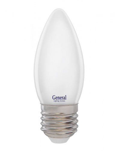 GENERAL лампа светодиодная матовый филамент свеча GLDEN-CS-M-8-230-E27-2700 (649995)