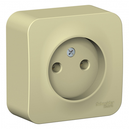 Systeme (Schneider) Electric BLANCA О/У РОЗЕТКА без заземления без шторок ИЗОЛ.ПЛ., 16А, 250В, БЕЖЕВЫЙ