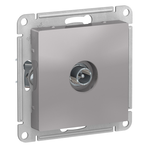 Systeme (Schneider) Electric ATLASDESIGN TV РОЗЕТКА проходная 4DB, механизм, АЛЮМИНИЙ ATN000392