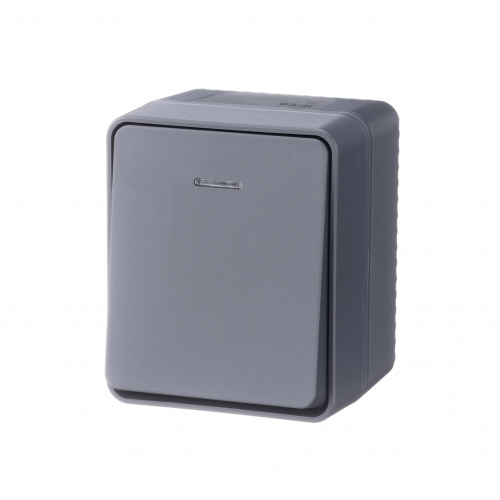 Systeme (Schneider) Electric AtlasDesign Profi54 О/У 1-клавишный ВЫКЛЮЧАТЕЛЬ с подсветкой 10 АХ, АНТРАЦИТ, Россия