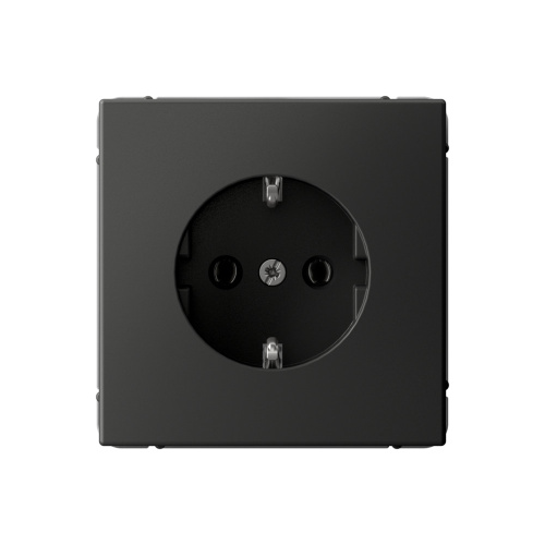 Systeme Electric ARTGALLERY РОЗЕТКА с заземлением, 16А, механизм, быстрозажим. клем., БАЗАЛЬТ