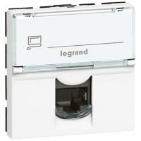 Legrand Розетка RJ 45 - Программа Mosaic - категория 5е - FTP - 2 модуля - белый - LCS²