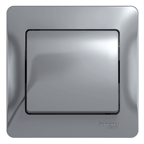 Systeme (Schneider) Electric GLOSSA 1-клавишный ВЫКЛЮЧАТЕЛЬ, сх.1, АЛЮМИНИЙ