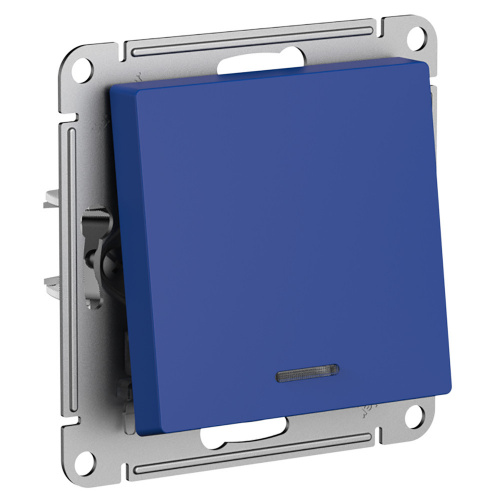 Systeme (Schneider) Electric ATLASDESIGN 1-клавишный ВЫКЛЮЧАТЕЛЬ с подсветкой, сх.1а, 10АХ, механизм, АКВАМАРИН ATN001113