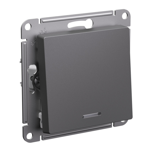 Systeme (Schneider) Electric ATLASDESIGN 1-клавишный ВЫКЛЮЧАТЕЛЬ с подсветкой, сх.1а, 10АХ, механизм, БАЗАЛЬТ