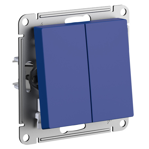 Systeme (Schneider) Electric ATLASDESIGN 2-клавишный ПЕРЕКЛЮЧАТЕЛЬ, сх.6/2, 10АХ, механизм, АКВАМАРИН ATN001165