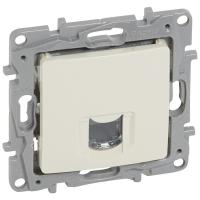 Розетка RJ45 категория 6 UTP Legrand Etika слоновая кость (672353)