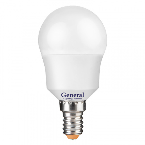 GENERAL лампа светодиодная шар GLDEN-G45F-8-230-E14-6500 (641100)