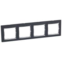 Рамка 4 поста (Ноктюрн/Серебро) Legrand 770394