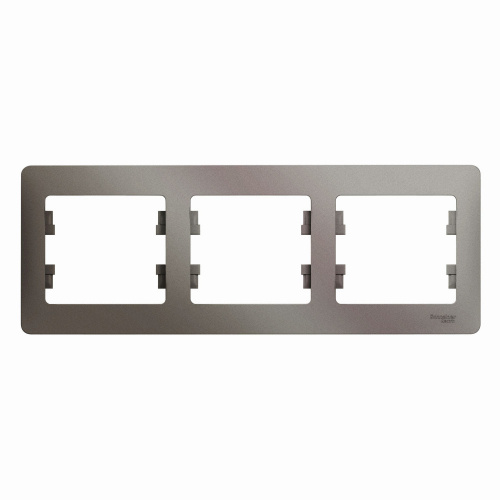 Systeme (Schneider) Electric GLOSSA 3-постовая РАМКА, горизонтальная, ПЛАТИНА