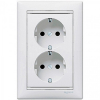 Valena Розетка с заземлением 2-я белая Legrand 774400