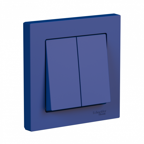 Systeme (Schneider) Electric ATLASDESIGN 2-клавишный ВЫКЛЮЧАТЕЛЬ, сх.5, 10АХ, в сборе, АКВАМАРИН ATN001152