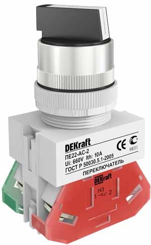 Schneider electric DEKraft Перекл. 2 пол. прав. без фикс. I-O станд. руч ACR-2 D22 ПЕ-22