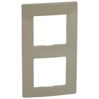 Рамка 2 поста Legrand Etika светлая галька (672522)