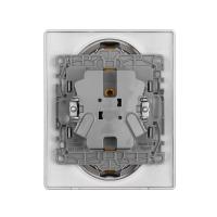 Розетка 2 x 2К+З немецкий стандарт винтовые зажимы 16А 250B Legrand Etika антрацит (672623)