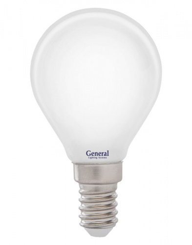 GENERAL лампа светодиодная прозрачный филамент шар 7W E14 4500K GLDEN-G45S-M-7-230-E14-4500 (649966)