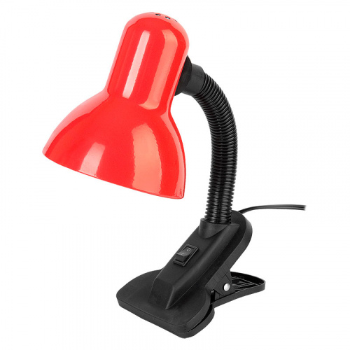 GENERAL светильник настольный на прищепке под лампу красный GTL-025-60-220 (800125)