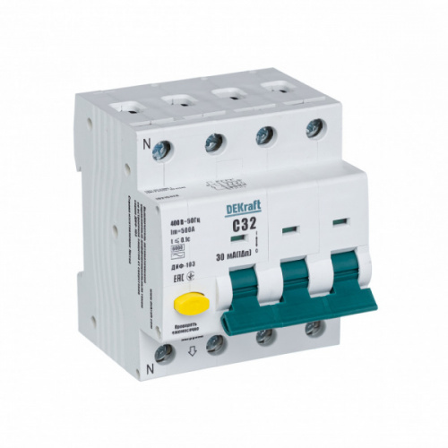 Schneider electric DEKraft АВДТ 3Р+N 32А 30мА тип AC х-ка С ДИФ-103 6кА