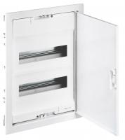 Legrand Щит встраиваемый Nedbox - с плоской металлической дверью цвет RAL 9010 - 2 рейки - 24+4 модулей