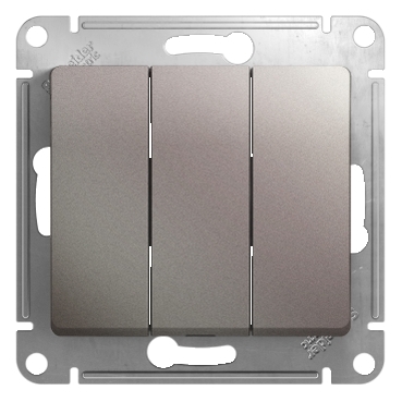 Systeme (Schneider) Electric GLOSSA 3-клавишный ВЫКЛЮЧАТЕЛЬ,сх.1+1+1,10AX, механизм, ПЛАТИНА