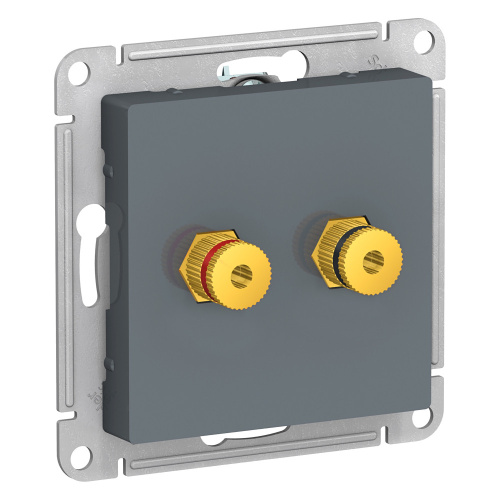 Systeme (Schneider) Electric ATLASDESIGN АУДИОРОЗЕТКА двухместная, ГРИФЕЛЬ ATN000787