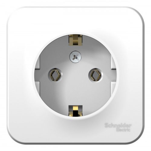 Systeme (Schneider) Electric BLANCA О/У РОЗЕТКА с заземлением без шторок, 16А, 250В, БЕЛЫЙ