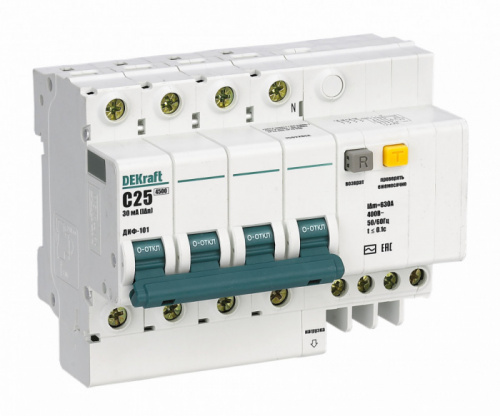 Schneider electric DEKraft АВДТ 4Р 25А 30мА тип AC х-ка С ДИФ-101 4,5кА