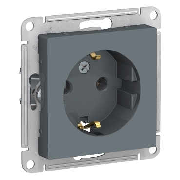 Systeme (Schneider) Electric ATLASDESIGN РОЗЕТКА с заземлением, 16А, механизм, ГРИФЕЛЬ ATN000743