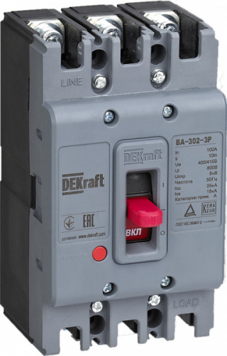 Schneider electric DEKraft Силовой авт. выкл. для защиты двиг. 3P 10А 25кА ВА-302