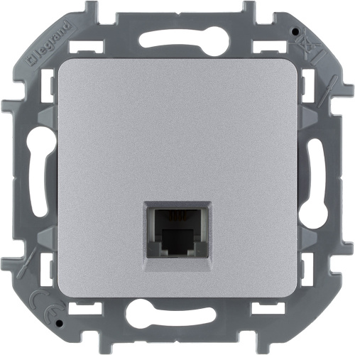 LEGRAND INSPIRIA телефонная розетка RJ11 алюминий (673822)