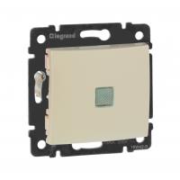 Valena Выключатель 1кл. прох. с подсв. крем Legrand 774326