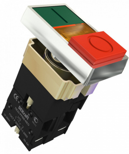Schneider electric DEKraft Перекл. I-O PPBB D22 ЗЕЛ-КР неон 220В ПЕ-22