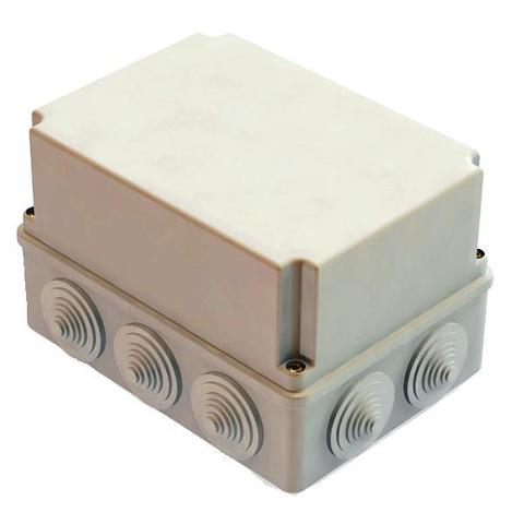 Распаячная коробка ОП 190х140х120мм, крышка, IP55, 10 гермовводов, инд. штрихкод, TDM