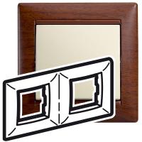 Valena рамка 2 поста тонир. Дерево Legrand 770312
