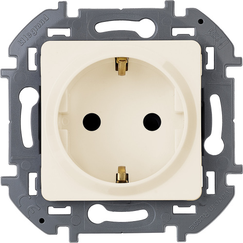 LEGRAND INSPIRIA розетка с заземлением (немецкий стандарт) слоновая кость (673721)