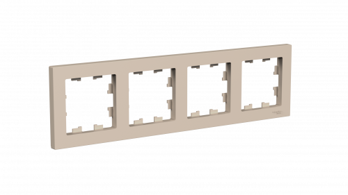 Systeme (Schneider) Electric ATLASDESIGN 4-постовая РАМКА, универсальная, ПЕСОЧНЫЙ ATN001204