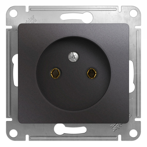 Systeme (Schneider) Electric GLOSSA РОЗЕТКА без заземления,16А, 250В, механизм, ГРАФИТ