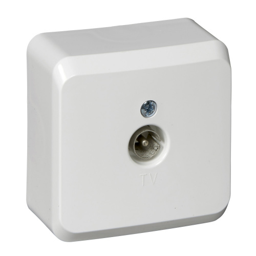 Розетка Systeme (Schneider) Electric ЭТЮД телевизионная О/У БЕЛЫЙ