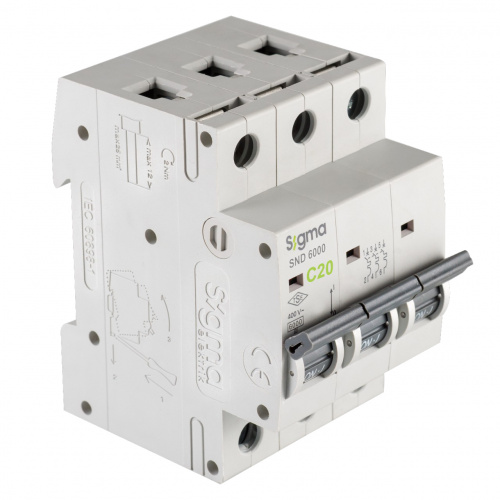 SIGMA Elektrik Автоматический выключатель 3P C 20A 6kA