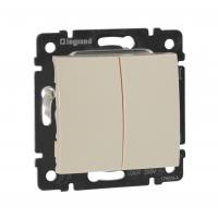 Valena Выключатель 2кл. крем Legrand 774305